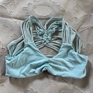 Maaji Reversible Light Blue Strappy Bikini Top Size M